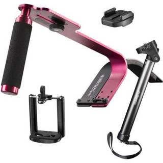 👉 Smartphone zwart roze mannen Mantona 20633 1/4 inch Zwart, Voor smartphones en GoPro 4250234506335