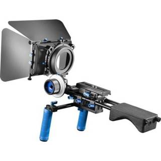 👉 Contragewicht zwart wit blauw Speciaal statief Walimex Pro Video Set Semi-Pro Zwart, Wit, Met 4250234500173