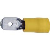 👉 Klauke 850 Vlakstekker (plat) Insteekbreedte: 6.3 mm Insteekdikte: 0.8 mm 180 ° Deels geïsoleerd Geel 1 stuks