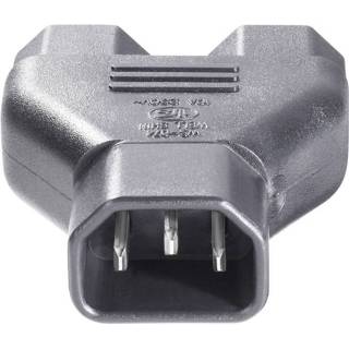 👉 Apparaatstekker zwart BKL Electronic 073331 Apparaatadapter Apparaatstekker, male C14 - female C13 10A, 10A 1 stuks 4011376711984