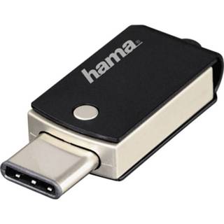 👉 Smartphone zwart zilver USB-stick smartphone/tablet 32 GB Hama C-Turn Zwart/zilver 00114976 USB 3.0, USB-C 4047443299048