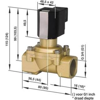 👉 Busch Jost 8254400.9154.23049 2/2-weg Mechanisch bedienbaar pneumatisch ventiel 230 V/AC G 1 Nominale breedte 25 mm Materiaal (behuizing) Messing