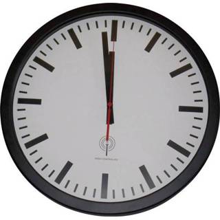 👉 Wandklok zwart Zendergestuurd 56862 40 cm 4019186568620