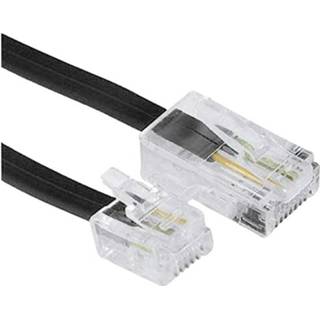 👉 ISDN Aansluitkabel [1x RJ45-stekker 8p4c - 1x RJ-stekker 6p4c] 3 m Zwart Hama