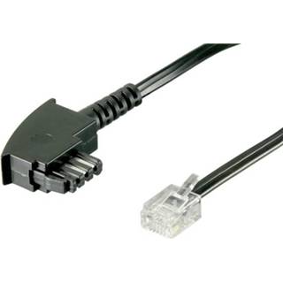 👉 DSL Kabel [1x Telefoonstekker Duitsland (TAE-F) - 1x RJ12-stekker 6p6c] 6 m Zwart Basetech