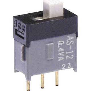 👉 Switch NKK Switches AS12AP Schuifschakelaar 28 V DC/AC 0.1 A 1x aan/aan 1 stuks 2050001416636