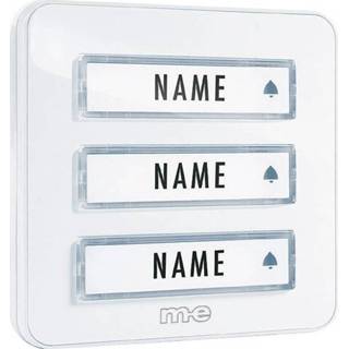 👉 Naambord wit M-e modern-electronics KTA-3 W Belplaat met 3-voudig 12 V/1 A 4250109135127