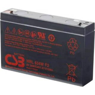 👉 Loodaccu 6 V 5.7 Ah CSB Battery HRL634W Loodvlies (AGM) 4260030443093