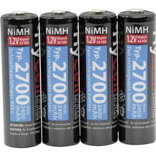 👉 Batterij Oplaadbare AA (penlite) NiMH HyCell HR06 2400 mAh 1.2 V 4 stuks 4013674030682