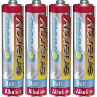 Batterij alkaline AAA (potlood) Conrad energy Extreme Power LR03 1.5 V 4 stuks 4016138621501