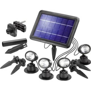 👉 Wit zwart Solarspot LED 1 W Koud-wit Esotec Quattro Power 102142 4260057860903
