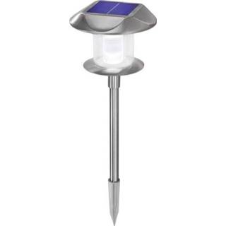 👉 Buitenlamp wit RVS Solar tuinlamp LED Warm-wit, Neutraal Esotec Sunny 102093 4260057861382