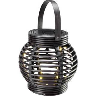 👉 Buitenlamp wit zwart Solar tuinlamp LED Warm-wit Polarlite Rattan 160 4053199520671