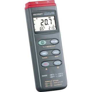 👉 Temperatuurmeter VOLTCRAFT K202 Temperatuurbereik: -200 tot +1370 Â°C Sensortype: K Datalogger-functie Kalibratie conform: DAkkS