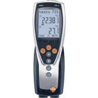 👉 Temperatuurmeter testo 735-2 Temperatuurbereik: -200 tot +1370 Â°C Sensortype: K, Pt100 Kalibratie conform: Fabrieksstandaard (zonder certificaat) 4029547004988