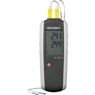 👉 Temperatuurmeter VOLTCRAFT PL-120 T2 Temperatuurbereik: -200 tot +1372 Â°C Sensortype: K, J Kalibratie conform: ISO