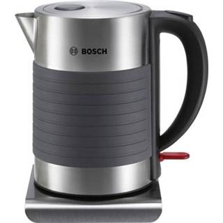 👉 Waterkoker zwart RVS Bosch Haushalt TWK7S05 Snoerloos RVS, 4242002909073