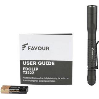 👉 Penlight zwart LED Favour T2222 werkt op batterijen 60 g 270FAHANDT2222 4897022761837