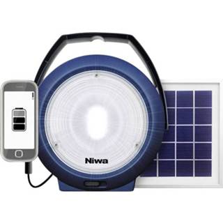 👉 Campinglamp blauw XL NIWA 350093 LED Multi 300 werkt op zonne-energie, USB 742427797551