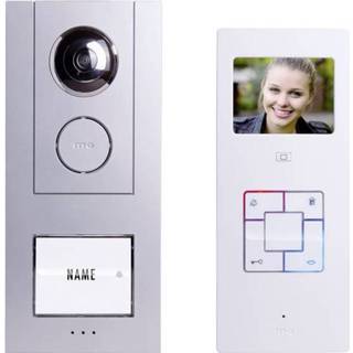 👉 Wit zilver M-e modern-electronics Vistus VD6310 Video-deurintercom Kabelgebonden Complete set voor 1 gezinswoning Zilver, 4250109170081