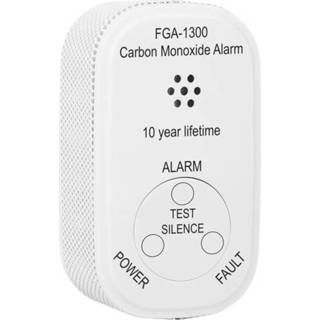👉 Koolmonoxidemelder incl. batterij (10 jaar), met interne sensor Smartwares FGA-13000 werkt op batterijen Detectie van Koolmonoxide 8711658431819