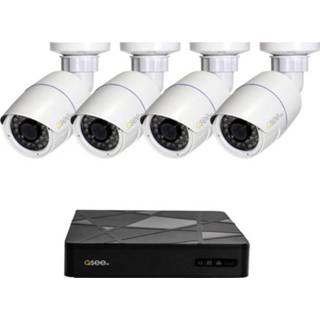 👉 LAN IP-Bewakingscamera-set 8-kanaals Met 4 cameras 1920 x 1080 pix Q-See QT868-4BC-2
