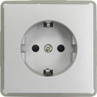 👉 Inbouw stopcontact zilver GAO met randaarde Modul EFP300G 4004282447474