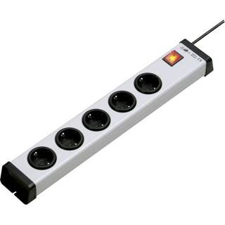 👉 Stekkerdoos grijs zwart Ehmann 0201x01054301 met schakelaar 5-voudig Grijs-zwart Randaarde stekker 4012096024439