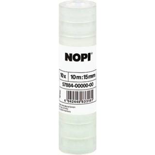 Plakband transparant acryl Nopi (l x b) 10 m 15 mm Inhoud: rollen 4042448833181