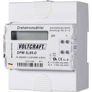 👉 KWh-meter 3-fasen Digitaal 85 A Conform MID: Nee VOLTCRAFT DPM 3L85-D 4016138748208