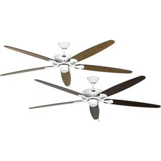 👉 Plafondventilator wit CasaFan CLASSIC ROYAL 180 WE (�) cm Kleur ventilatorbladen: Antiek-eiken, Noten behuizing: Wit-lak 4024397348107