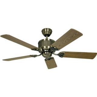 👉 Plafondventilator beuken CasaFan Eco Elements (�) 132 cm Kleur ventilatorbladen: Antiek-eiken, behuizing: Antiek-messing 4024397132805