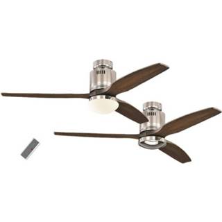 👉 Plafondventilator chroom CasaFan Aerodynamix (Ã) 132 cm Kleur ventilatorbladen: Noten behuizing: (glanzend) 4024397349173