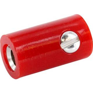 Koppeling rood Banaanstekker Koppeling, recht econ connect HOKSRT Stift-�: 2.6 mm Felrood 2050003712323