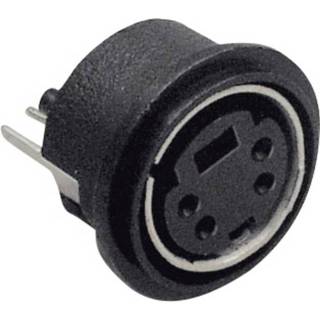 Miniatuur-DIN-connector Bus, inbouw verticaal BKL Electronic 0204032 Aantal polen: 6