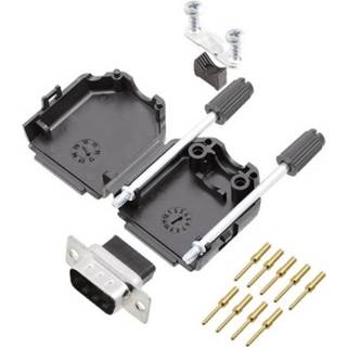 👉 Connectorset Encitech DPPK09-BK-DBCP-K D-SUB male connector-set 180 Â° Aantal polen: 9 Crimp 1 stuks 2050005038643