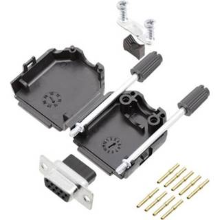 👉 Connectorset Encitech DPPK09-BK-DBCS-K D-SUB bus connector-set 180 Â° Aantal polen: 9 Crimp 1 stuks 2050005038650