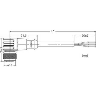 👉 WAGO 756-5302/040-050 Sensor-/actor connector, geassembleerd M12 Bus, haaks 5 m 10 stuks 4044918974967