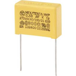 👉 TRU COMPONENTS MKP-X2 MKP-X2-ontstoringscondensator Radiaal bedraad 0.68 ÂµF 275 V/AC 10 % 22.5 mm (l x b h) 26.5 19 1 stuks