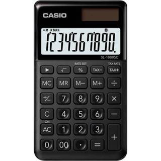 👉 Zakrekenmachine zwart Casio SL-1000SC Aantal displayposities: 10 werkt op zonne-energie, batterijen 4549526700224