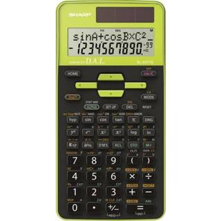 👉 Batterij groen Schoolrekenmachine Sharp EL-531TG Aantal displayposities: 10 werkt op zonne-energie, batterijen 4974019917061