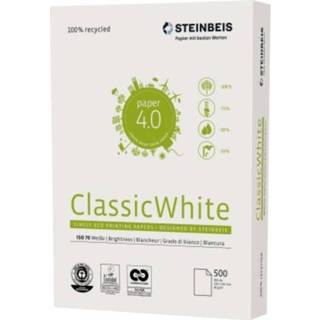 👉 STEINBEIS Classic White Gerecycled printpapier DIN A4 500 vellen Wit