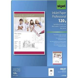 👉 Printerpapier Sigel Inkjet Paper Professional printpapier DIN A4 120 g/mÂ² 50 vellen Helderwit 4004360991387