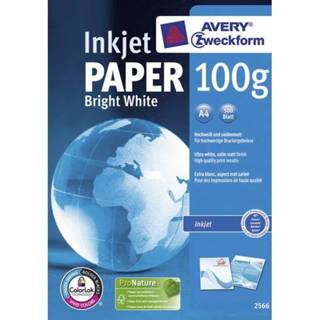 👉 Printerpapier wit Avery-Zweckform Inkjet Paper Bright White printpapier DIN A4 100 g/mÂ² 500 vellen Helderwit 4004182247877