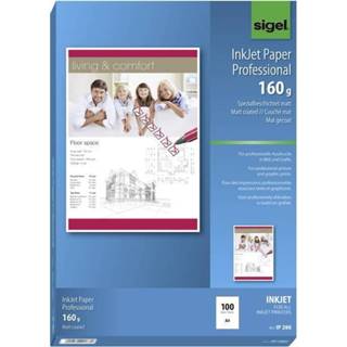 👉 Printerpapier Sigel Inkjet Paper Professional printpapier DIN A4 160 g/mÂ² 100 vellen Helderwit 4004360991738