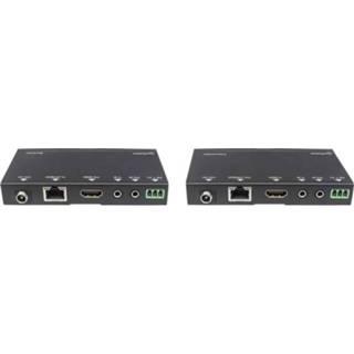 👉 HDMI, LAN (10/100/1000 MBit/s), RS232 Extender (verlenging) via netwerkkabel RJ45 Manhattan HDMI-SignalverlÃ¤ngerung 1080p bis zu 70m/4K 70 m