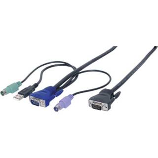 👉 Zwart KVM Kabel Digitus [2x PS/2 stekker, VGA-stekker, USB-A 2.0 stekker - 1x VGA-stekker] 3 m 4016032201168