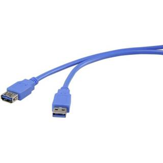 👉 Blauw USB 3.0 Verlengkabel Renkforce [1x stekker A - 1x bus A] 3 m 4016139067346