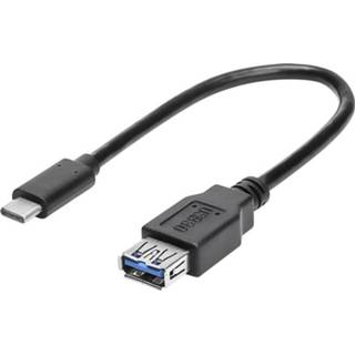 👉 Zwart USB 3.0 Adapter Renkforce [1x USB-C stekker - 1x bus A] 0.15 m 4016139091990