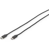 👉 Zwart USB 2.0 Kabel Digitus [1x USB-C stekker - 1x stekker] 1 m 4016032383819